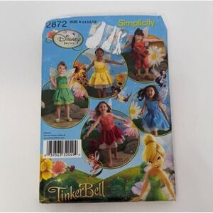 Simplicity 2872 Disney Fairies Dress Sewing Pattern Size A 3 4 5 6 7 8 uncut
